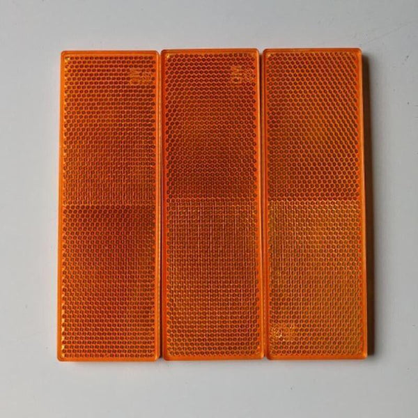 6 X Red Amber White Trailer Reflectors 15 Cm Self Adhesive Caravan Lights