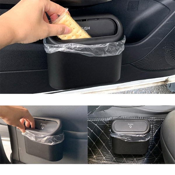 Car Wastebasket Door Mounted Multifunctional Storage Box Trash Bin Organizer Pink Rubbish Bins