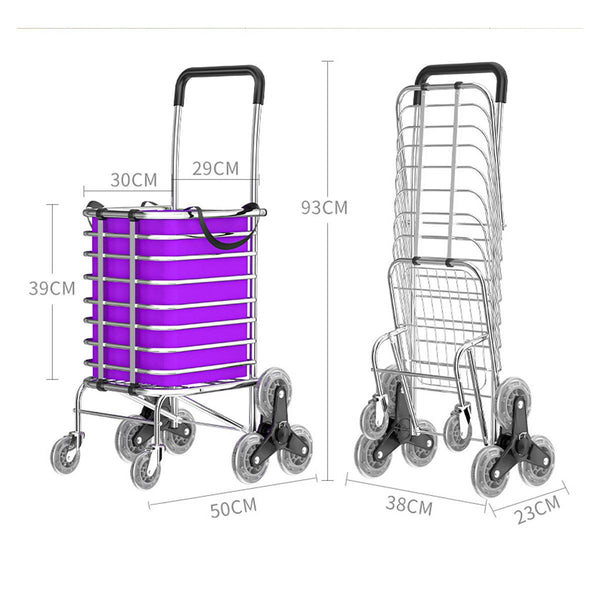 Folding Vegetable Basket Trolley Small Trailer Grocery Shopping Pulling Cart Shopping Trolleys Baskets