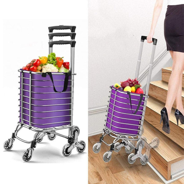 Folding Vegetable Basket Trolley Small Trailer Grocery Shopping Pulling Cart Shopping Trolleys Baskets