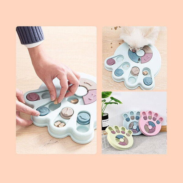 Dog Treat Dispenser Food Puzzle Toy Interactive Training Feeder Pet Supply Bowl Hexagon Dog Toys