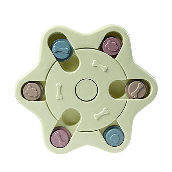 Dog Treat Dispenser Food Puzzle Toy Interactive Training Feeder Pet Supply Bowl Hexagon Dog Toys