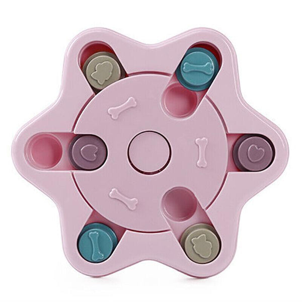 Dog Treat Dispenser Food Puzzle Toy Interactive Training Feeder Pet Supply Bowl Hexagon Dog Toys