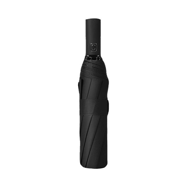 Automatic Folding Umbrella 12 Rib Large Windproof Sunshade For Men And Women Black Umbrellas