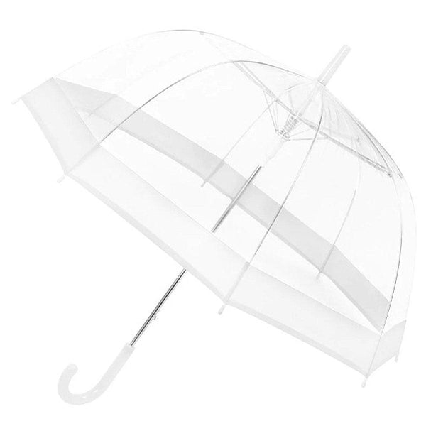 Clear Dome Umbrella Wedding Party Transparent Parasol Handle Waterproof Rain White Patio Umbrellas