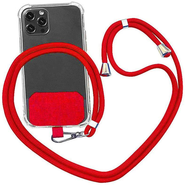 Phone Lanyard With Patch For Most Cases Neck Strap Holder Red Cases Covers & Skins