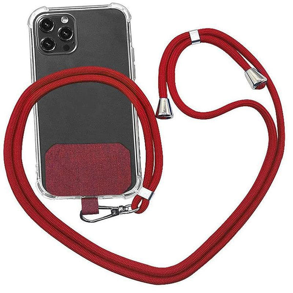 Phone Lanyard With Patch For Most Cases Neck Strap Holder Red Cases Covers & Skins