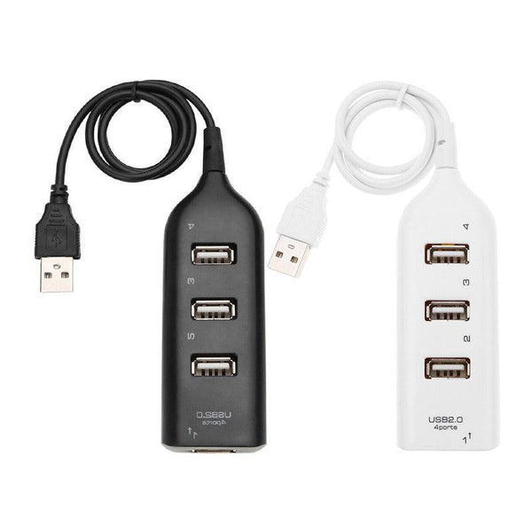 Multi Usb Hub 4 Port High Speed Slim Compact Expansion Smart Splitter Oz Au White Usb Cables Hubs & Adapters