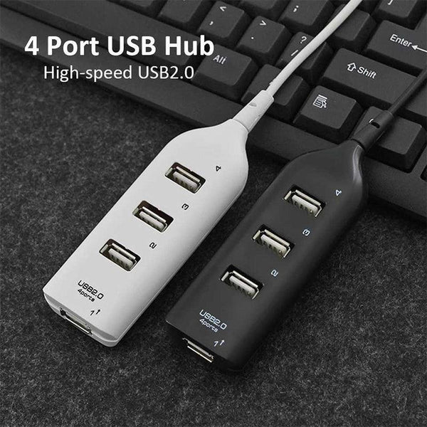 Multi Usb Hub 4 Port High Speed Slim Compact Expansion Smart Splitter Oz Au White Usb Cables Hubs & Adapters