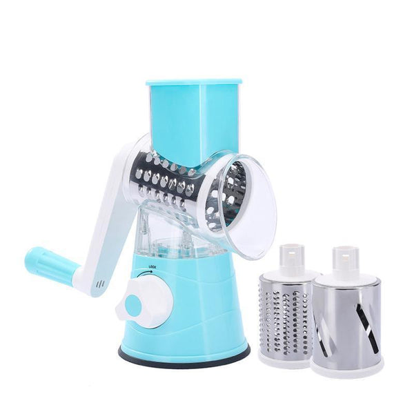 Kitchen Vegetable Fruit Slicer Cutter Shredder Food Manual Rotary Grater Chopper Peelers & Slicers