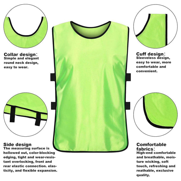 6X Sports Training Bibs Soccer Vests Group Team Basketball Cricket Football Dark Blue Training Aids