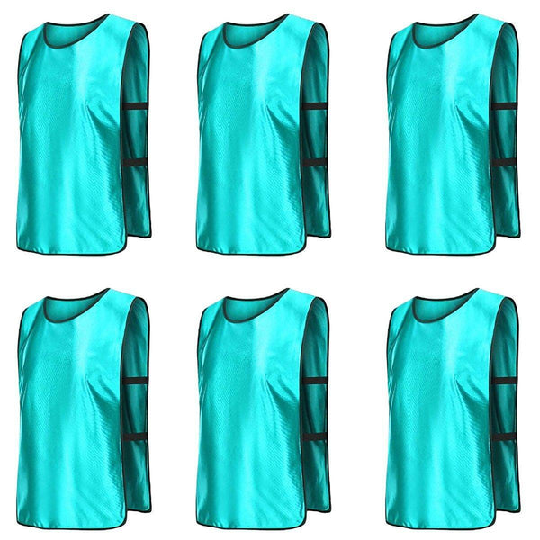 6X Sports Training Bibs Soccer Vests Group Team Basketball Cricket Football Dark Blue Training Aids