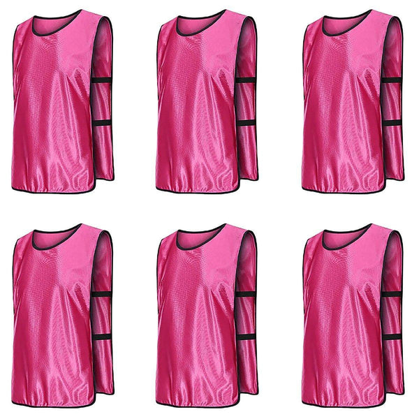 6X Sports Training Bibs Soccer Vests Group Team Basketball Cricket Football Dark Blue Training Aids