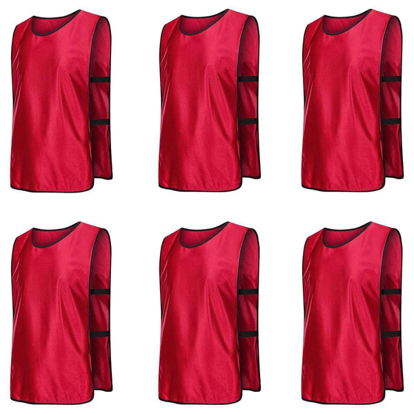 6X Sports Training Bibs Soccer Vests Group Team Basketball Cricket Football Dark Blue Training Aids