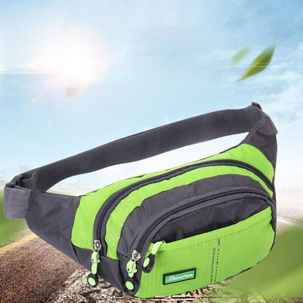 Fanny Pack Zip Pouch Hiking Climbing Sport Bum Waist Bag Purple Waist Packs & Bags