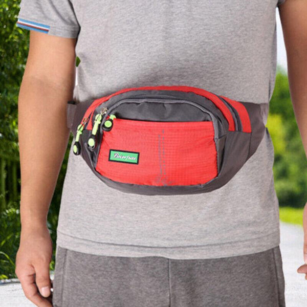 Fanny Pack Zip Pouch Hiking Climbing Sport Bum Waist Bag Purple Waist Packs & Bags