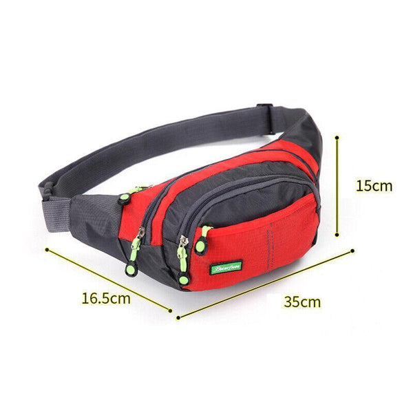 Fanny Pack Zip Pouch Hiking Climbing Sport Bum Waist Bag Purple Waist Packs & Bags
