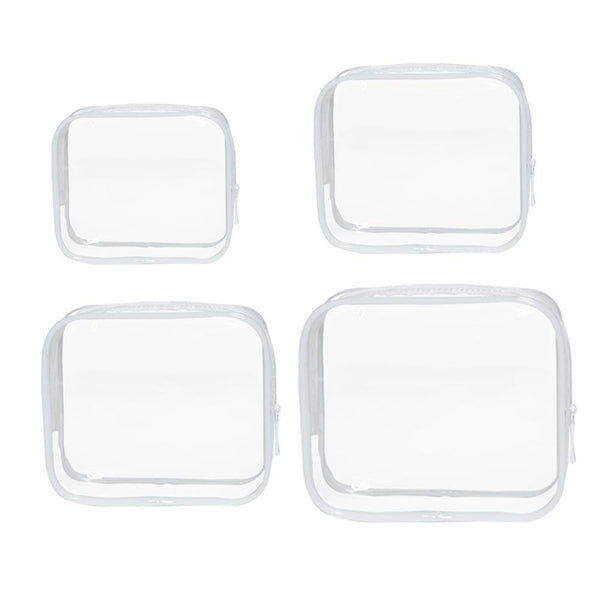 4Pcs Durable Pvc Cosmetic Bags Easy To Clean Multiple Sizes And Colours 9 Shades Banana Makeup Bags & Cases