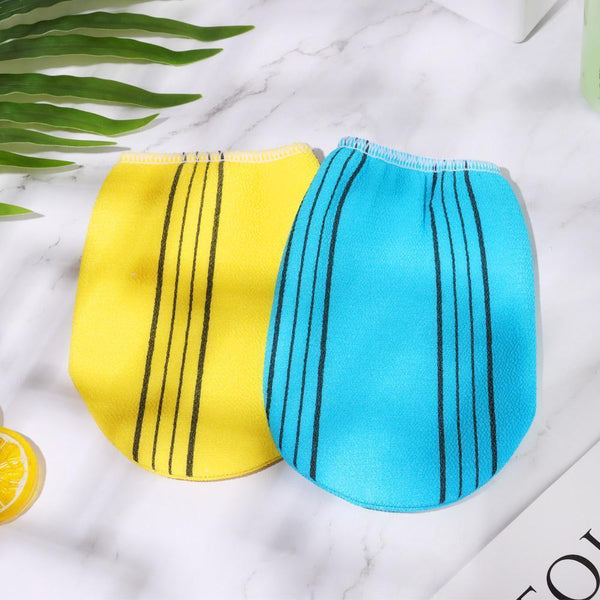 Fiber Cleaner Bath Glove Exfoliating Towel Body Rub Shower Scrub Washcloth Blue Other Shower & Bath Accessories