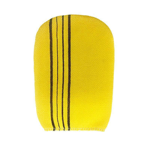 Fiber Cleaner Bath Glove Exfoliating Towel Body Rub Shower Scrub Glove Washcloth Yellow Bath Brushes & Sponges