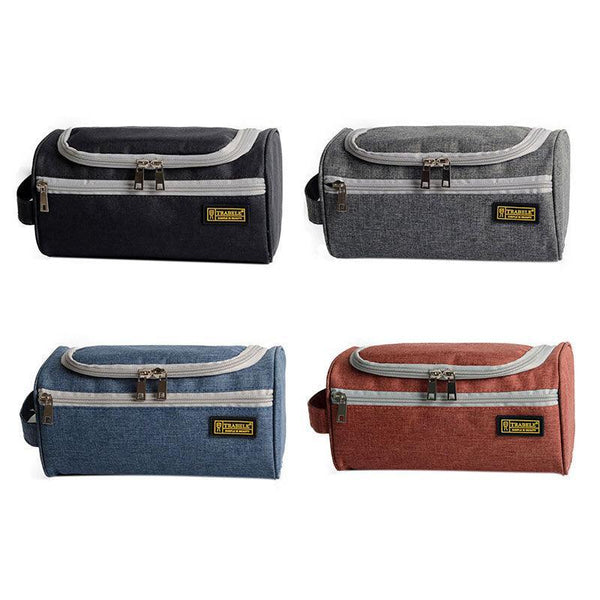 Large Capacity Men Travel Toiletry Kit Wash Bag Waterproof Cosmetic Bags Holder Brick Red Makeup Bags & Cases