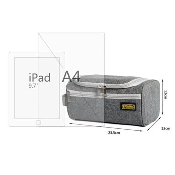 Large Capacity Men Travel Toiletry Kit Wash Bag Waterproof Cosmetic Bags Holder Brick Red Makeup Bags & Cases