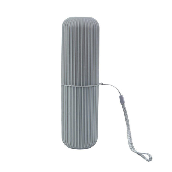 Travel Toothbrush And Toothpaste Holder Portable Bathroom Storage Box Case Cover Grey Tumblers & Toothbrush Holders