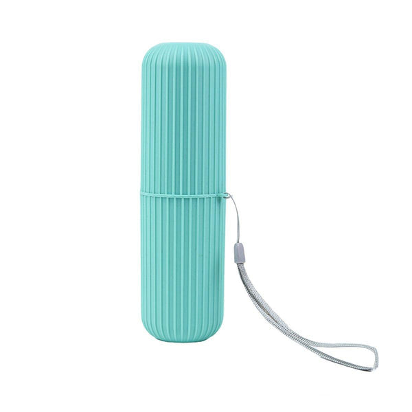 Travel Toothbrush And Toothpaste Holder Portable Bathroom Storage Box Case Cover Green Tumblers & Toothbrush Holders