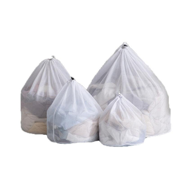 Laundry Washing Mesh Net Bag Drawstring Delicate Cloth Cleaning Clothes Lingerie S (40*30Cm) Laundry Bags