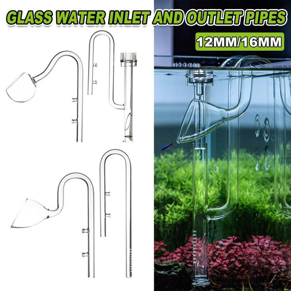 Aquarium Glass Inlet Outlet Pipe Fish Tank Filter Oil Film Remover Plant Holder Lily Inlet 12Mm Aquariums
