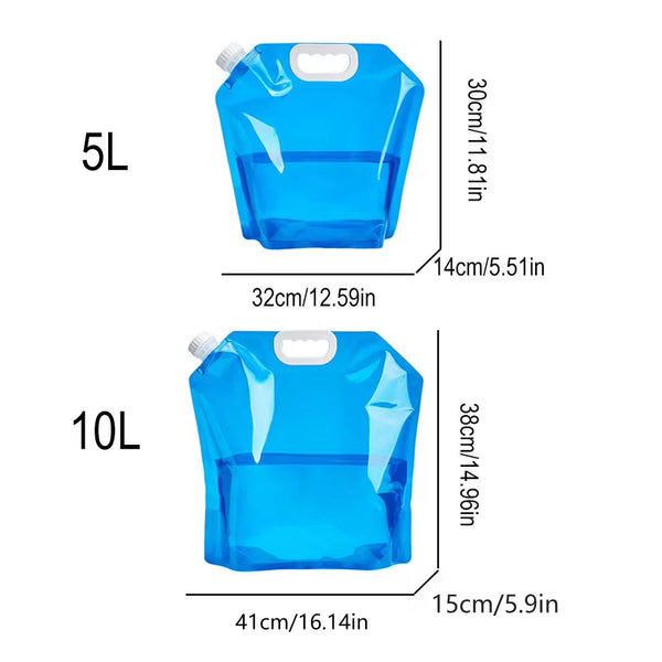 4Pcs Folding Water Storage Bag Portable Bucket For Camping Hiking Outdoor Sports Transparent Other Bottles & Hydration