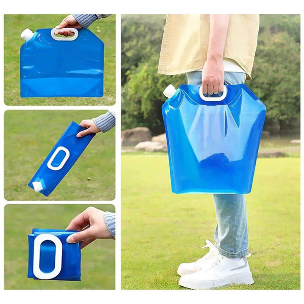 4Pcs Folding Water Storage Bag Portable Bucket For Camping Hiking Outdoor Sports Transparent Other Bottles & Hydration
