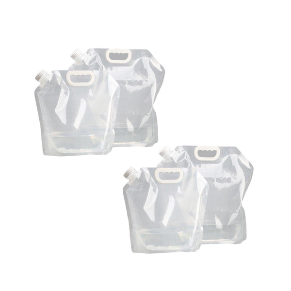 4Pcs Folding Water Storage Bag Portable Bucket For Camping Hiking Outdoor Sports Transparent Other Bottles & Hydration
