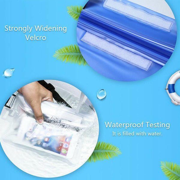 Waterproof Underwater Waist Belt Bum Bag Beach Swimming Boating Dry Phone Pouch Green Dry Bags