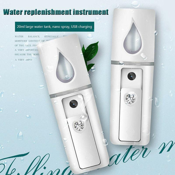 L2 Mini Nano Facial Mister With Top Mirror Rechargeable Cool Sprayer Au Pink Facial Cleansing Devices