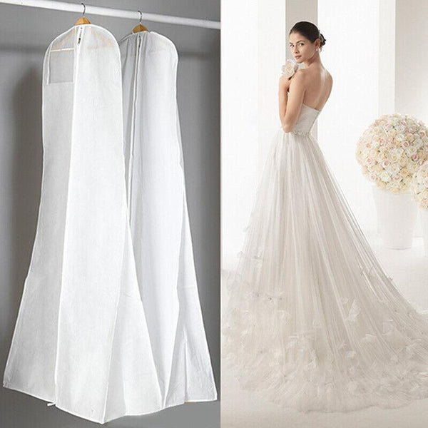 White Extra Large Wedding Dress Bridal Gown Garment Breathable Cover Storage Bag Garment Bags