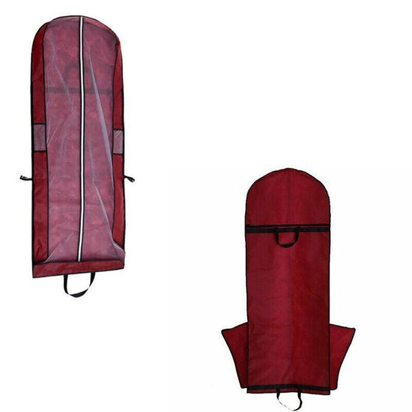 Wedding Dress Garment Bag 180Cm Long Bridal Gown Storage Dustproof Cover Zipper Beige Garment Bags