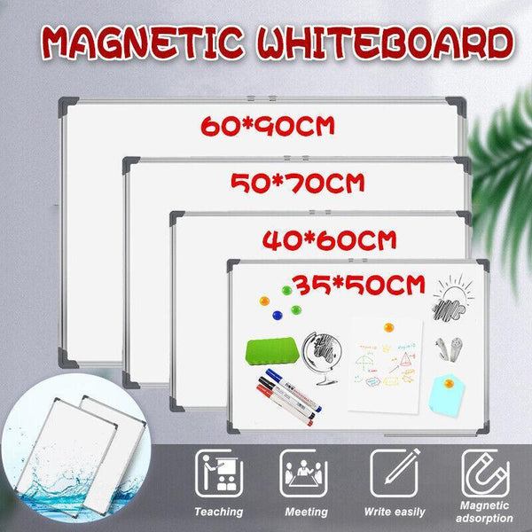 Magnetic Home And Office Board Whiteboard 4 Sizes Marker Eraser Button Accessories Whiteboards