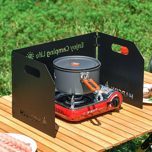 Outdoor Camping Tri Fold Board Portable Folding Windproof Windshield Protector White Parts & Accessories