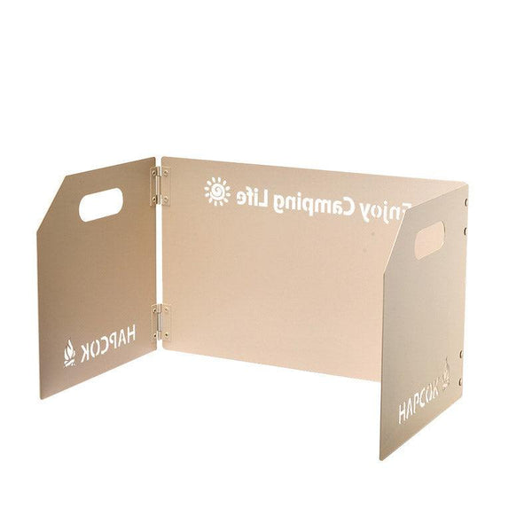 Outdoor Camping Tri Fold Board Portable Folding Windproof Windshield Protector White Parts & Accessories