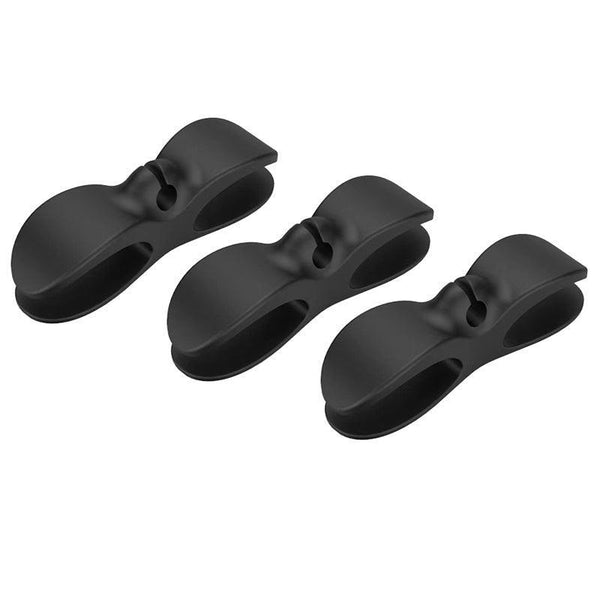 Wire Cable Organizer Holder Cord Wrapper Winder For Kitchen Appliances Computer 3Pcs Black Cable Ties & Organisers