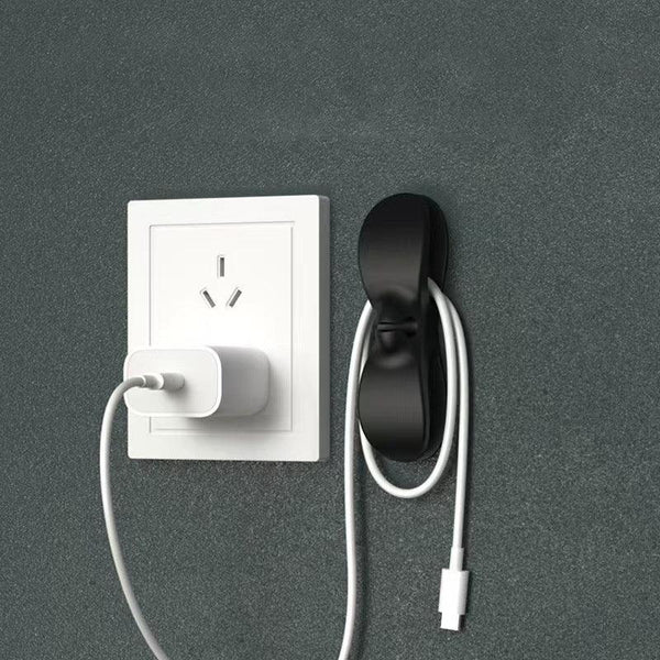 Wire Cable Organizer Holder Cord Wrapper Winder For Kitchen Appliances Computer 3Pcs White Cable Ties & Organisers