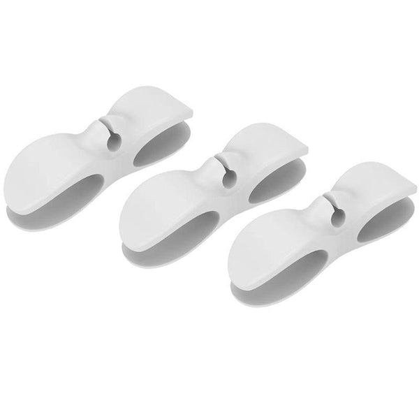 Wire Cable Organizer Holder Cord Wrapper Winder For Kitchen Appliances Computer 3Pcs White Cable Ties & Organisers