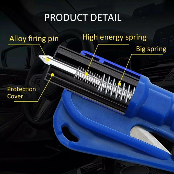 3 In 1 Car Glass Breaker Emergency Escape Tool With Cutter Black Other Emergency Equipment