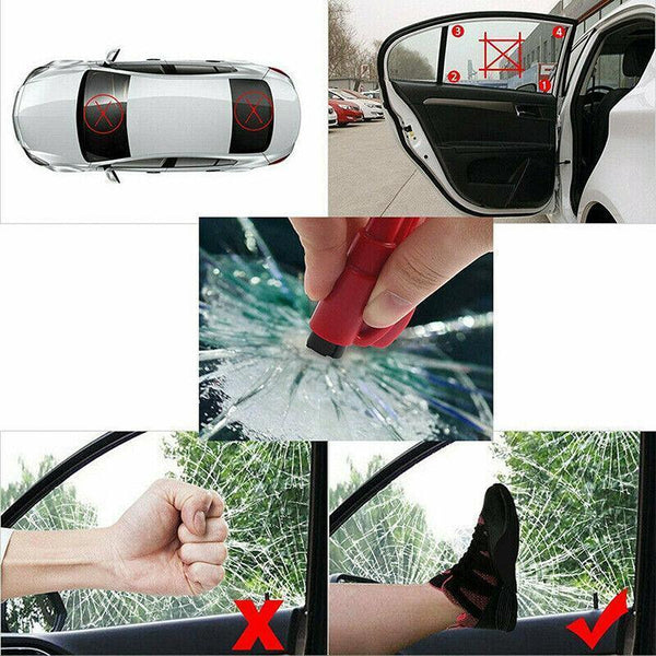 3 In 1 Car Glass Breaker Emergency Escape Tool With Cutter Black Other Emergency Equipment