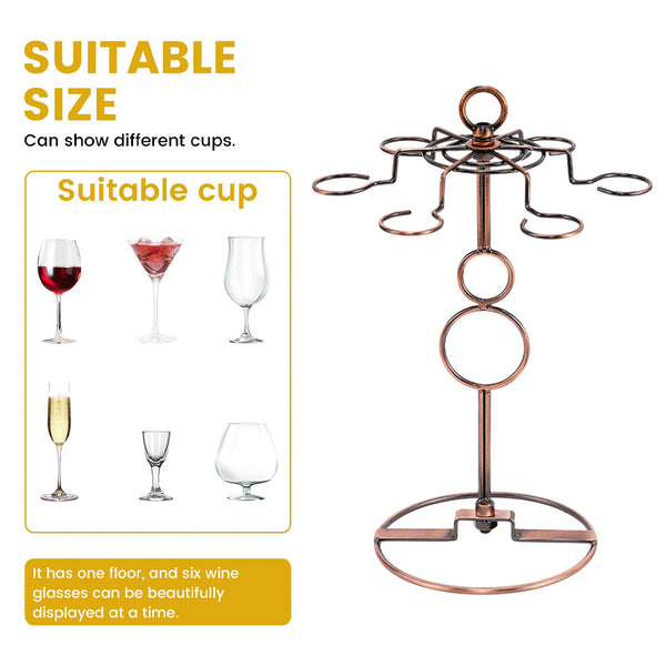 Wine Glass Rack Countertop Freestanding Stemware Stand Racks