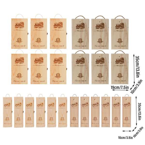 6Pcs Red Wine Gift Box Packaging Storage For Bottle Gifts Double Pull Out Gift Boxes