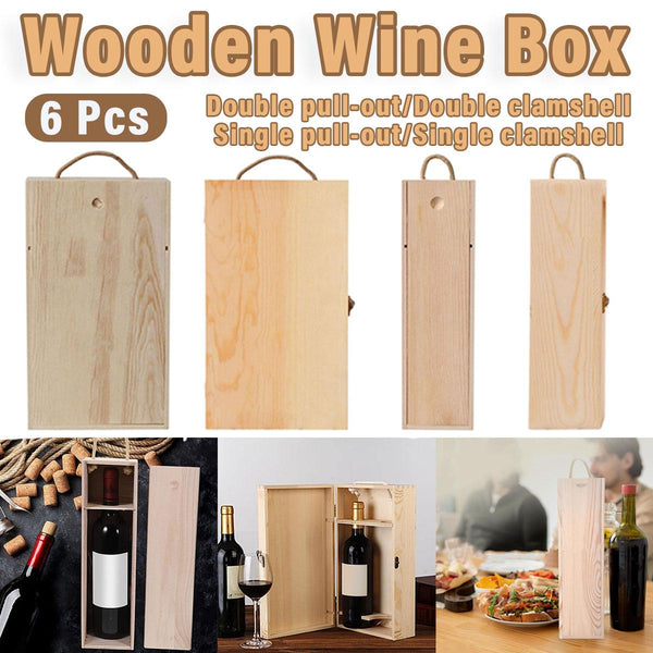 6Pcs Red Wine Gift Box Packaging Storage For Bottle Gifts Double Pull Out Gift Boxes