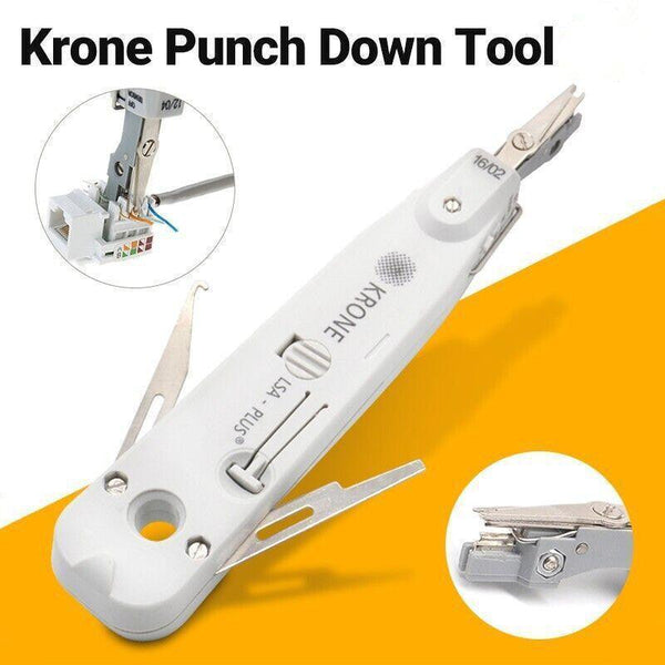 Network Cable Punch Down Tool With Hook And Blade For Rj45 Rj11 Cat5e Cat6 Ethernet Cables (Rj 45/8P8c)