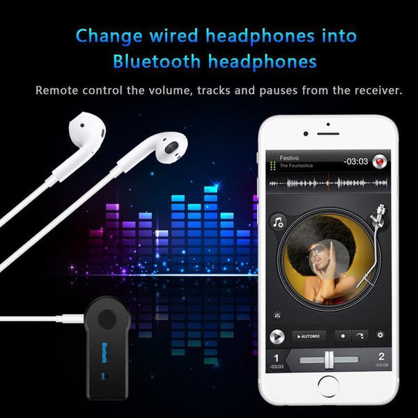Wireless Bluetooth To Aux 3.5Mm Audio Stereo Car Music Receiver Receivers